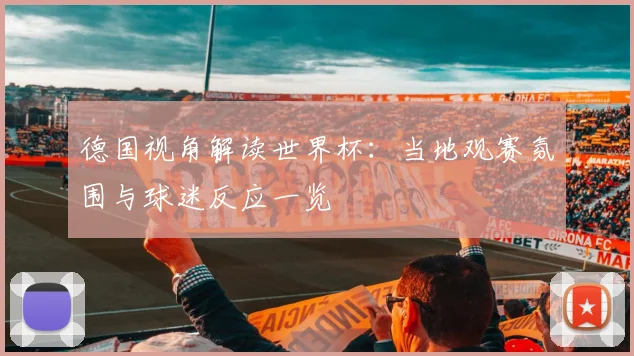 德国视角解读世界杯:当地观赛氛围与球迷反应一览